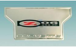 Avgastäckplåt i kromat med Z06 405hp logo 02-04