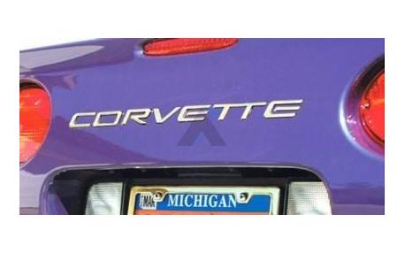 Corvette text bak 24K guldpläterad 97-04