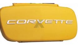 Corvette text i polerad rostfritt fram 97-04