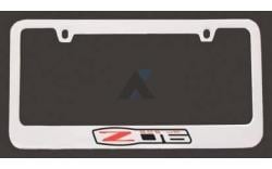 Regplåthållare i krom med Z06 logo 06-13