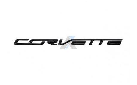 Emblem-Carbon Flash bak Corvette text 14-16