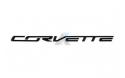 Emblem-Carbon Flash bak Corvette text 14-19