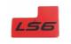 LS6 ID bricka till spjället röd/svart 01-04