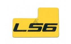 LS6 ID bricka till spjället gul/svart 97-04
