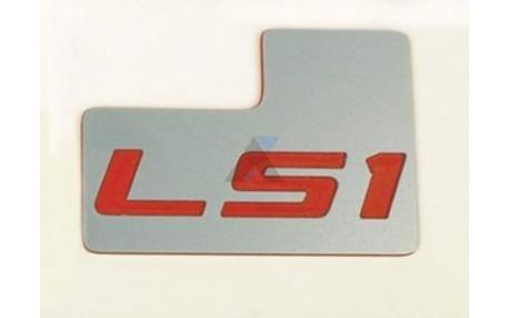 LS1 ID bricka till spjället silver/röd