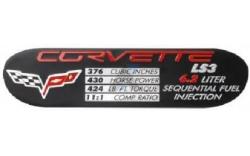 LS3 Motorinfo plåt 08-13