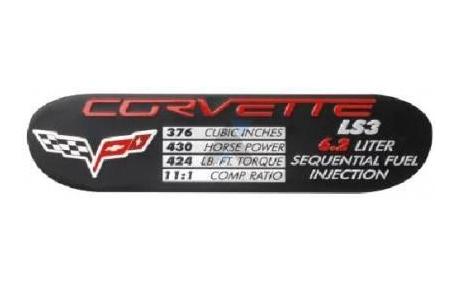 LS3 Motorinfo plåt 08-13