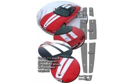 Stripe kit rally GS/Z06 flera färger 06-13
