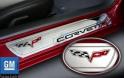 Tröskelskydd kromad alu. Corvette text/logo 05-13