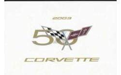 Corvette Owners Manual 2003