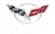 Dekal C5 emblem - silver - 17 X 9