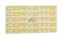 Dekal till fälg Corvette text 4st 00-04