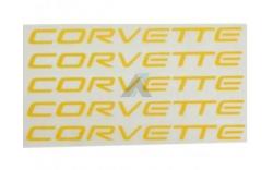 Dekal till fälg Corvette text 4st 00-04
