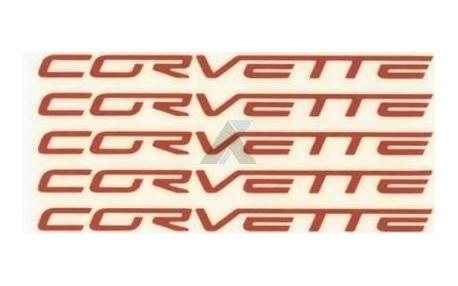 Dekal till fälg Corvette text flera färger 05-13