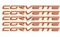 Dekal till fälg Corvette text flera färger 05-13