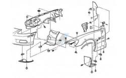 Innerskärm bakkant vänster fram Z06/GS/ZR1 06-13