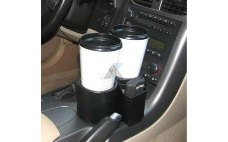 Mugghållare dubbel med ficka för mobil 05-13