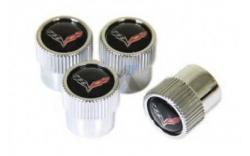 14-16 Valve Stem Caps w/Black Insert