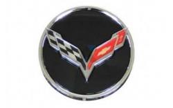 14-16 C7 Emblem Black Wheel Center Cap