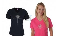 C7 Corvette Stingray Rhinestone Ladies V-Neck Tee