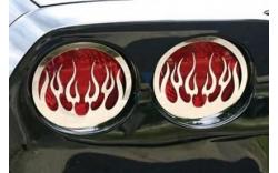 05-13 Flamed Stainless Tail Light Grill Set