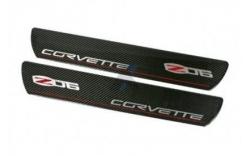 06-13 Carbon Fiber Sill Plates w/Z06 Emblem