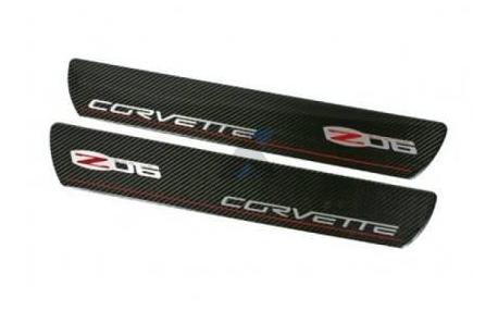 06-13 Carbon Fiber Sill Plates w/Z06 Emblem