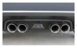 05-13 Black Stealth LaserMesh ExhaustFiller Panel