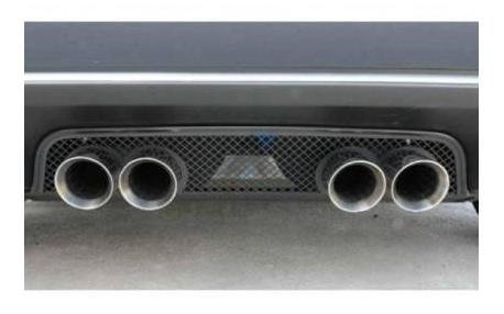05-13 Black Stealth LaserMesh ExhaustFiller Panel