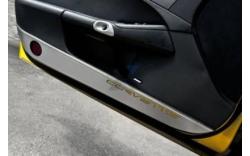 05-13 Stainless Lower Door Guards Carbon Corvette