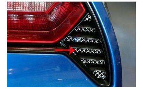 14-16 Laser Mesh Tail Light Bezel Inserts