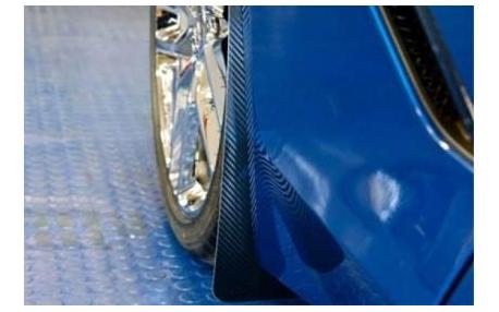 14-16 Front Stainless MudGuards Carbon Fiber Wrap