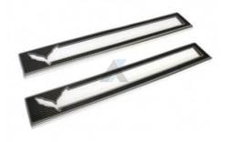 14-16 Carbon Door Sill Overlays w/Stainless Trim