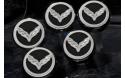 14-16 Auto Engine Cap Covers Cross Flags Emblem