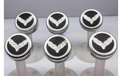 14-16 Manual Engine Cap Covers Cross Flags(6pcs)