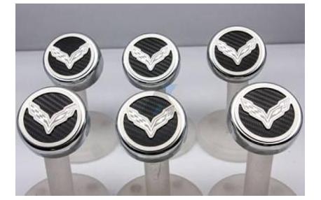 14-16 Manual Engine Cap Covers Cross Flags(6pcs)