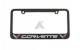 14-16 Black License Plate Frame C7 Flags/Script