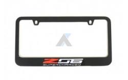 15-16 Black License Plate Frame w/Z06 Emblem