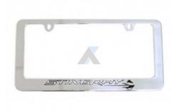 14-16 Billet License Plate Frame Stingray Emblem