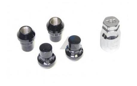 84-16 Black Wheel Locking Lug Nut Package