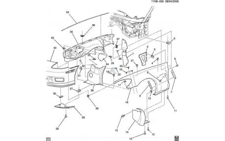 Installationskit för Z06/GS/ZR1 framskärmar 05-13