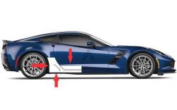 Cleartastic - rocker panel samt nedre dörr Z06/GS 15-