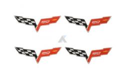 60års jubileum centercap 3D emblem 2" - set med 4 -12