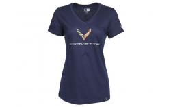 C8 T-shirt dammodell, navy blue