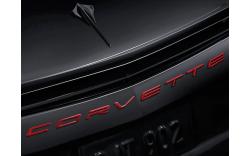 Corvette C8 text, torch red bak 20-