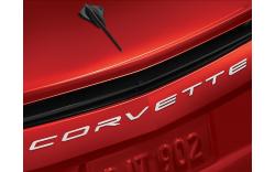 Corvette C8 text, vit bak 20-