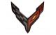 GM C8 huvemblem, carbon flash 20-