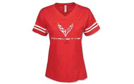 Corvette röd Football Jersey dammodell
