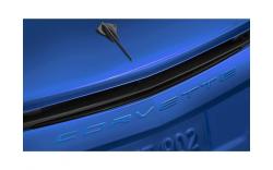 Corvette C8 text, Elkhart Lake Blue bak 20-