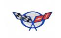 3D Domed Emblem i blått till ratten 97-04